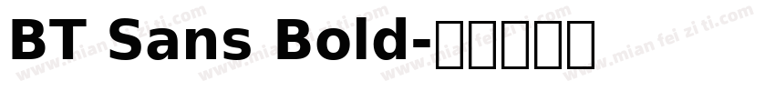 BT Sans Bold字体转换